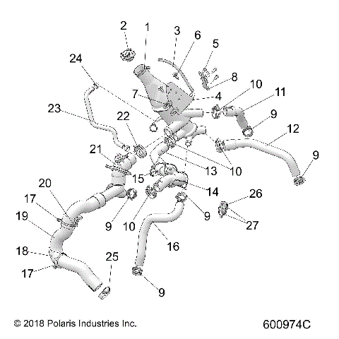 ENGINE, COOLING SYSTEM - S19ELS8R ALL OPTIONS (600974C)