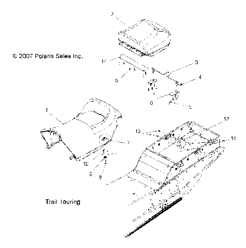BODY, SEAT - S10NT5BSL/BSM/BEL/BSF (49SNOWSEAT09TRLTRG)
