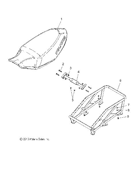 BODY, SEAT ASM. and RACK - S14CS6GSL/GEL (49SNOWSEAT14550V)
