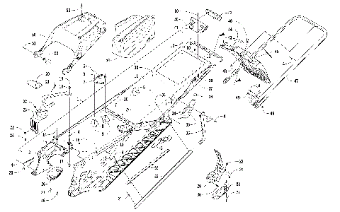 TUNNEL, REAR BUMPER, AND SNOWFLAP ASSEMBLY [104338]