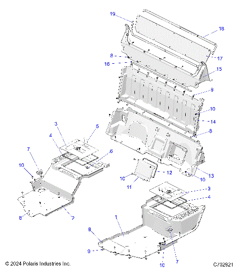 BODY, FLOOR, REAR CLOSEOFFS