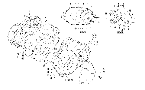 CLUTCH/V-BELT/MAGNETO COVER ASSEMBLY [88841]