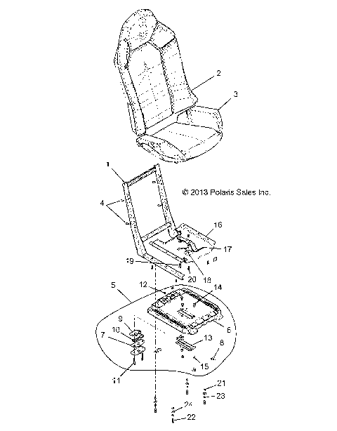 BODY, SEAT ASM. AND SLIDER - Z14ST1EAM/EAW/EAK/EAN/EFW (49RGRSEAT14RZR1000)