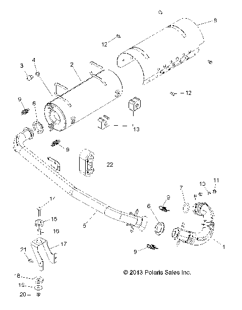 ENGINE, EXHAUST SYSTEM - A15DAH32EJ (49ATVEXHAUST14325)