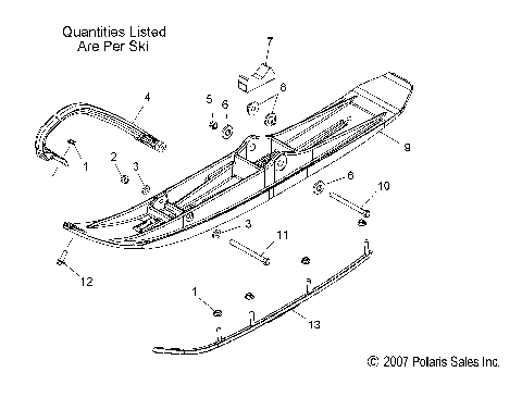 STEERING, SKI - S08MX6FS/FE (49SNOWSKIASM08600RR)