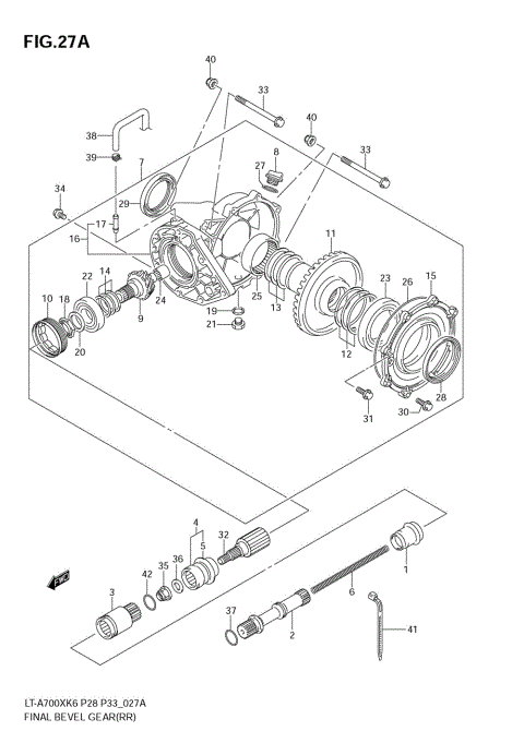 FINAL BEVEL GEAR (REAR)(F.NO.5SAAP41 67110001~)