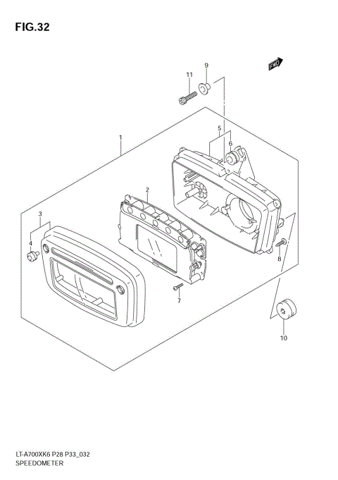 SPEEDOMETER (~F.NO.5SAAP41A 67110000)