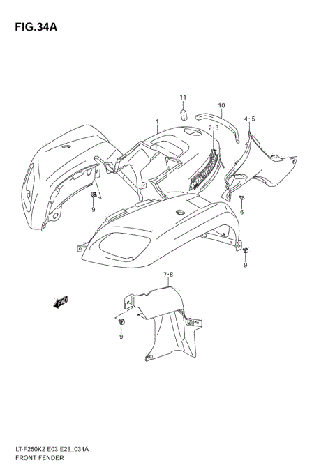 FRONT FENDER (MODEL K4/K5/K6)