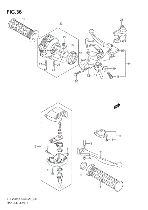 HANDLE LEVER (MODEL K2/K3)