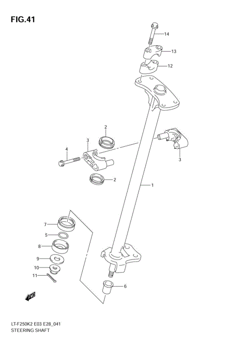 STEERING SHAFT (MODEL K2/K3)