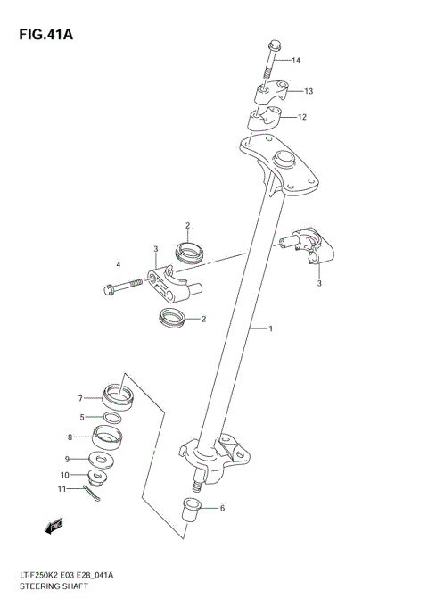 STEERING SHAFT (MODEL K4/K5/K6)