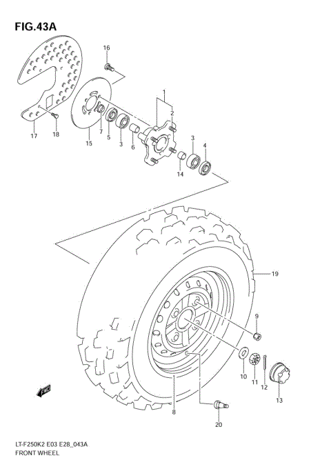 FRONT WHEEL (MODEL K4/K5/K6)