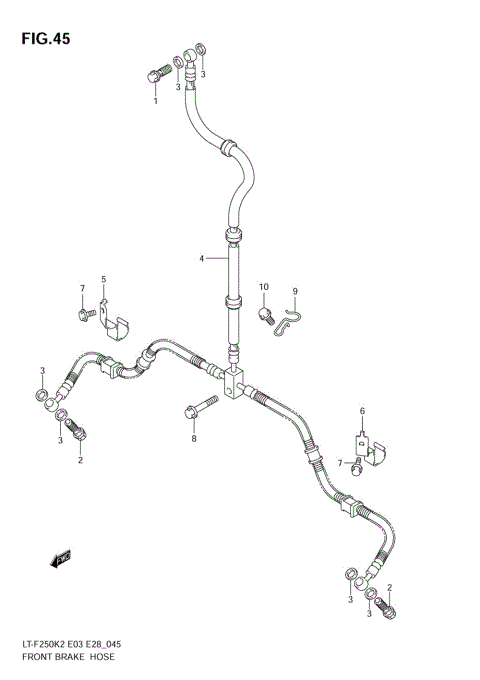 FRONT BRAKE HOSE (MODEL K2/K3/K4/K5)