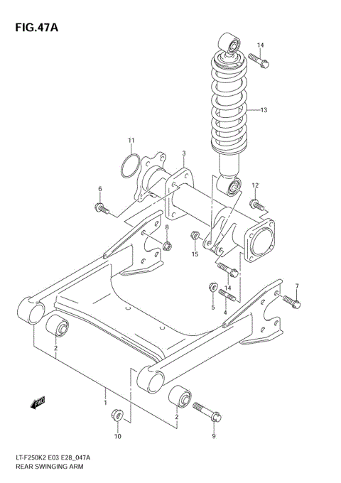 REAR SWINGINGARM (MODEL K5/K6)
