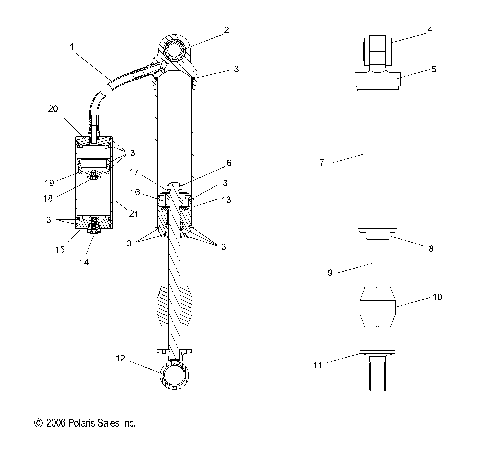 SHOCK, REAR TRACK (7043216) - S07PY7FS/FE (49SNOWSHOCKREAR7043216)