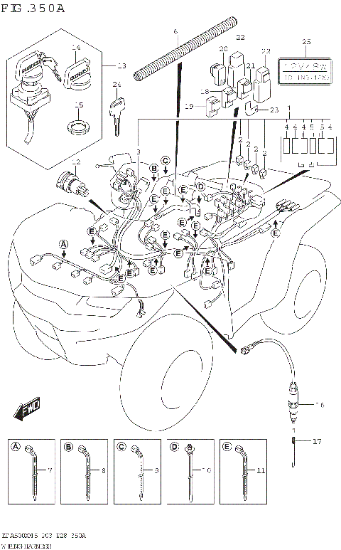WIRING HARNESS (LT-A500X:P33)