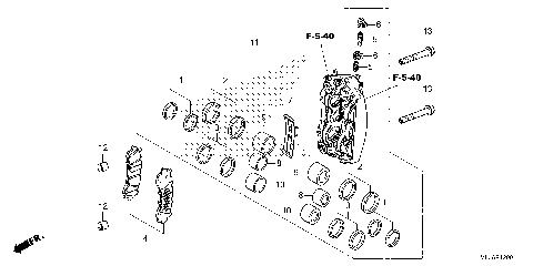 RIGHT FRONT BRAKE CALIPER