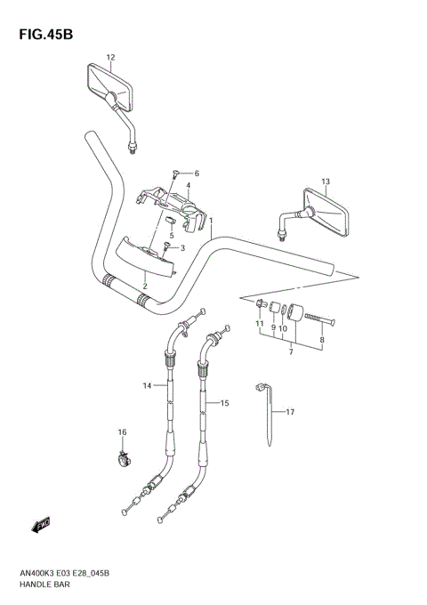 HANDLEBAR (AN400SK5/SK6)