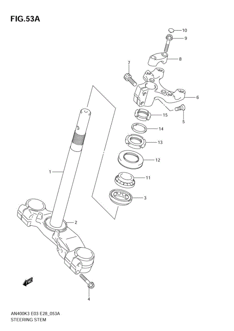STEERING STEM (AN400SK5/SK6)