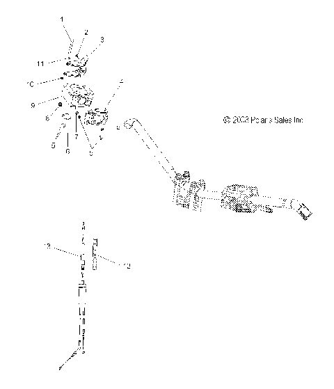 ENGINE, THROTTLE CONTROL ASM. - S10PP8 ALL OPTIONS (49SNOWTHROTTLE09600DRGN)