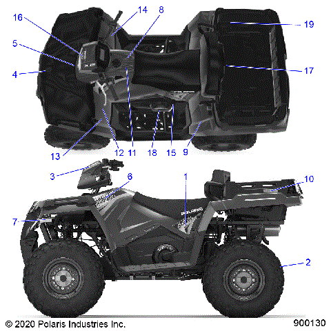BODY, DECALS - A20SWE57A1/3A1 (900130-01)
