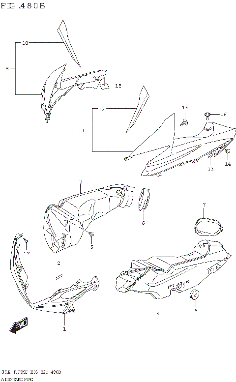 AIR INTAKE PIPE (GSX-R750Z)