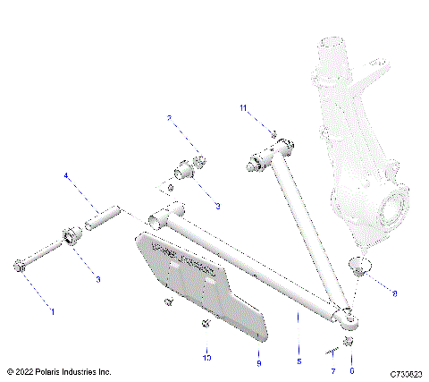 SUSPENSION, A-ARM and STRUT MOUNTING - R23MAE57DX (C730823)