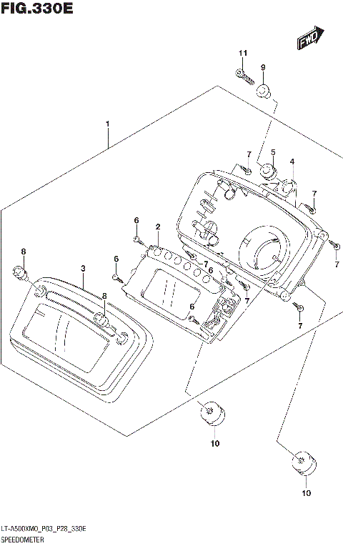 SPEEDOMETER (LT-A500XPM0 P28)