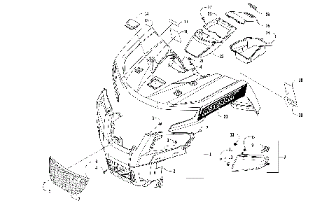FRONT BODY PANEL AND HEADLIGHT ASSEMBLIES [301875]