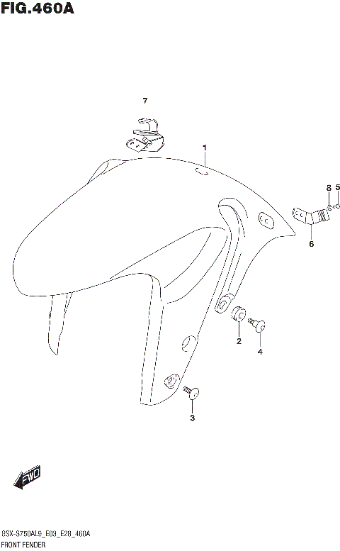 FRONT FENDER (GSX-S750ZL9 E03)