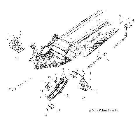 CHASSIS, CLUTCH GUARD and FOOTRESTS - S13CL8/CW8 ALL OPTIONS (49SNOWCLUTCHGUARD13SBASLT)