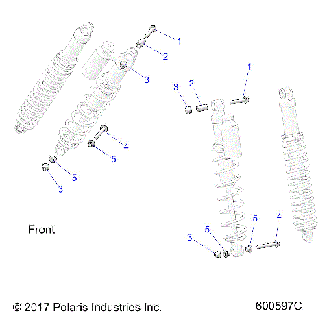 SUSPENSION, IFS SHOCKS MNTG. - S21FJB8/FJE8/FJP8 ALL OPTIONS (600597C)