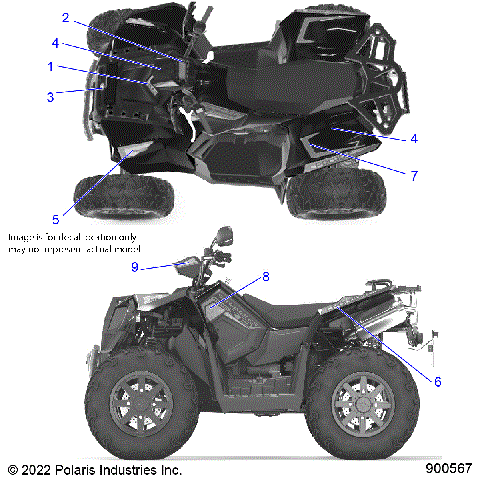BODY, DECALS, GRAPHIC - A23SGS95CN/S95FN/EN (900567)