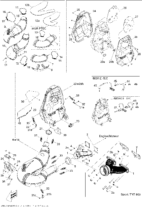 01- Exhaust System 800R ETEC