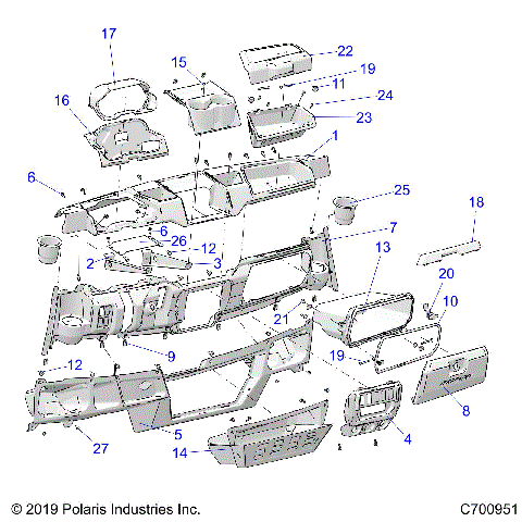 BODY, DASH - R20RRX99A9/AA/AF/AP/AX/B9/BA/BF/BP/BX (C700777)