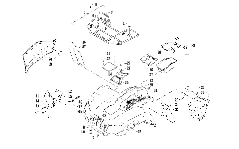 FRONT RACK, BODY PANEL, AND HEADLIGHT ASSEMBLIES [92609]