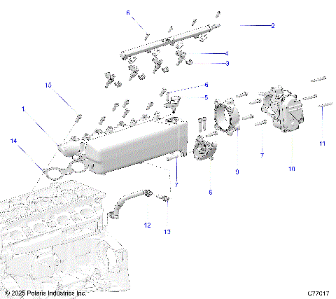 ENGINE, INTAKE MANIFOLD, FUEL RAIL AND RELATED - Z25RRL2KAL (C77017)