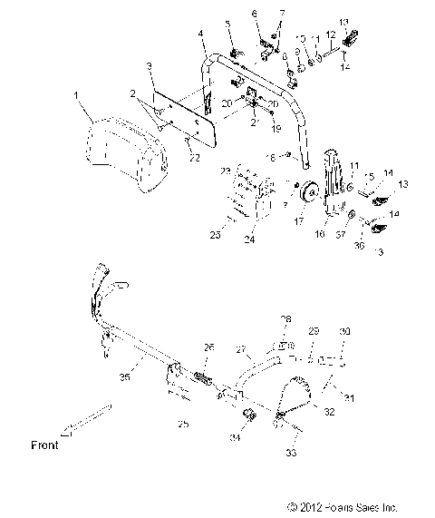 BODY, BACKREST and GRABHANDLE, PASSENGER - S15PT6HSL/HEL (49SNOWBACKREST13600IQLXT)