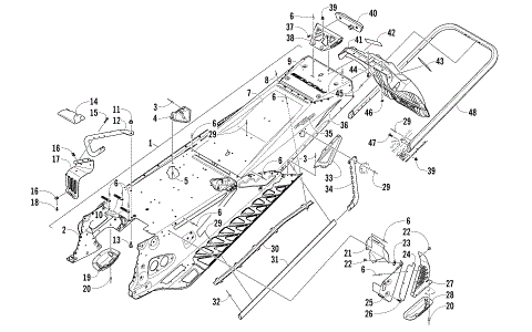 TUNNEL, REAR BUMPER, AND SNOWFLAP ASSEMBLY