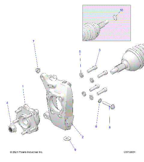 SUSPENSION, FRONT CARRIER AND HUB - Z23G4C92AL/BL (C0705034)