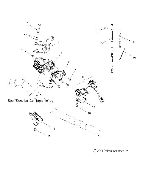 ENGINE, THROTTLE CONTROL ASM. - S15DP8 ALL OPTIONS (49SNOWTHROTTLE15PROS)