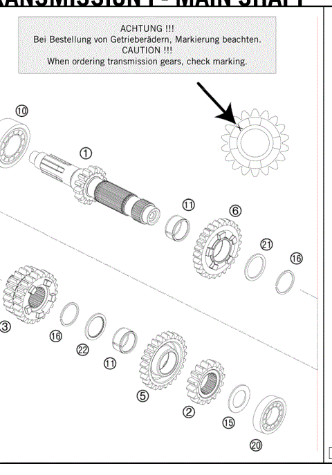 TRANSMISSION I - MAINSHAFT 