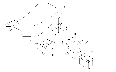 SEAT, BATTERY, AND TOOL KIT ASSEMBLIES [89383]