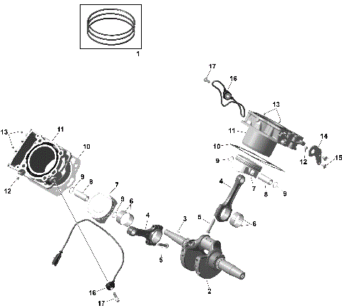 01- ROTAX - Crankshaft, Pistons and Cylinder
