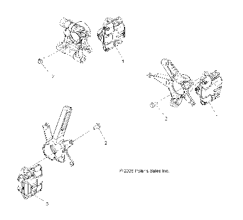 BRAKE CALIPER MOUNTING - A07LB27AA/AC/LH27AA/AB/AC/AD/AL (49ATVCALIPER07HAWK)