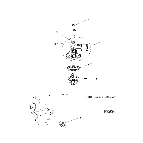 ENGINE, THERMOSTAT and COVER - A17DAA57F5 (100534)