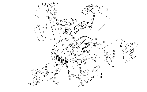 FRONT BODY, RACK, AND HEADLIGHT ASSEMBLY [90914]