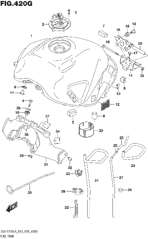FUEL TANK (GSX-S750AZL8 E28)