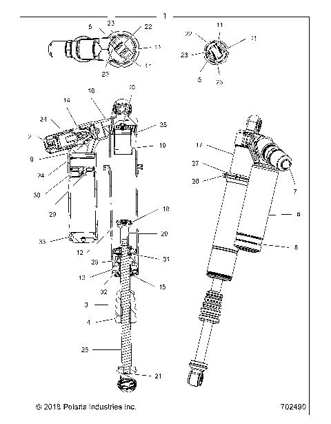 SUSPENSION, FRONT SHOCK INTERNALS - Z19VFL92AG/BG (702490)