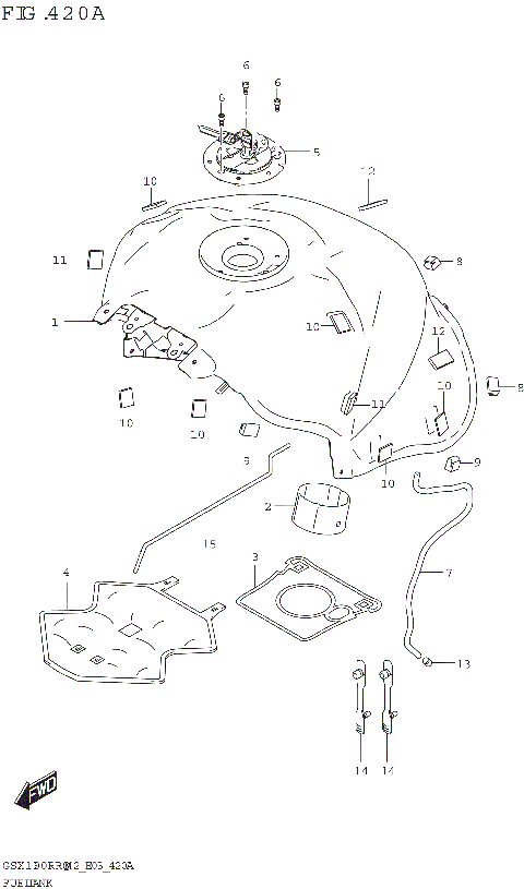 FUEL TANK (GSX1300RRQ:E33)